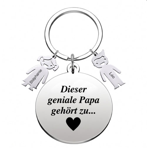 Superpapa™ – Personalisierter Schlüsselanhänger für Papa