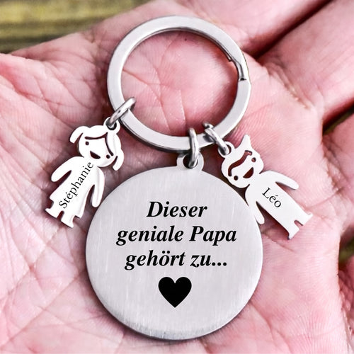 Superpapa™ – Personalisierter Schlüsselanhänger für Papa