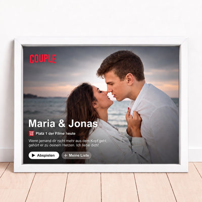 Personalisierte Paar-Leinwand im Stil eines Serien-Covers
