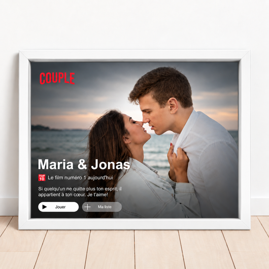 Personalisierte Paar-Leinwand im Stil eines Serien-Covers