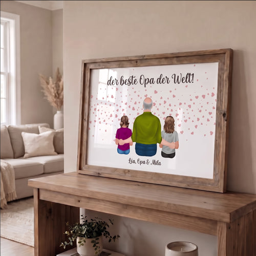 Mit Opa™ – Personalisiertes Familienposter