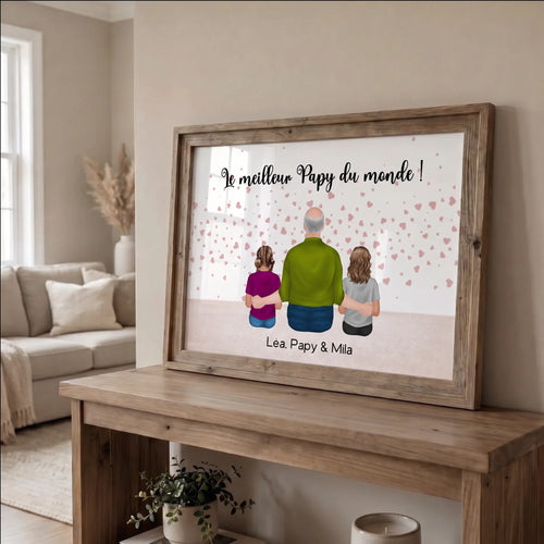 Mit Opa™ – Personalisiertes Familienposter