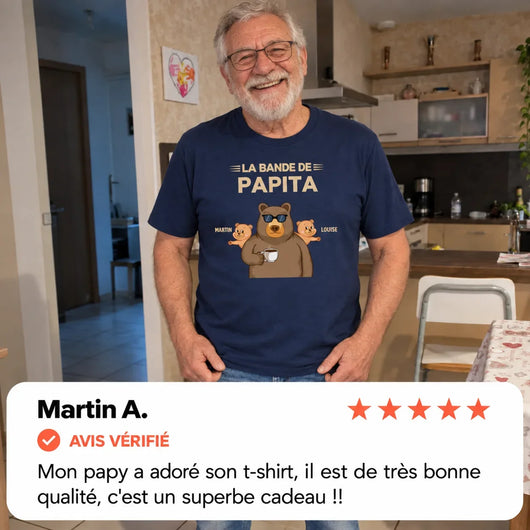 Opa Bär™ – Personalisiertes T-Shirt mit Enkelkindern