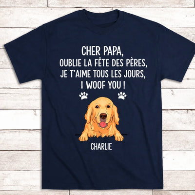 Personalisiertes T-Shirt Woof You™ mit Hund und Namen