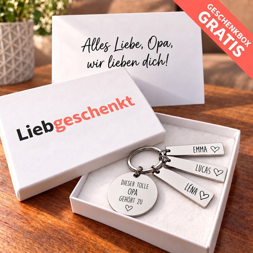 Opas Glücksbringer™ – Personalisierter Schlüsselanhänger