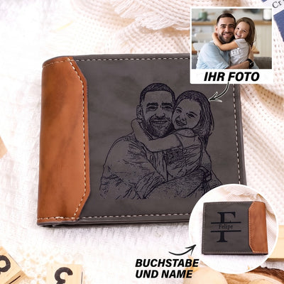Herzenspapa™ – Personalisierte Leder-Geldbörse für Papa
