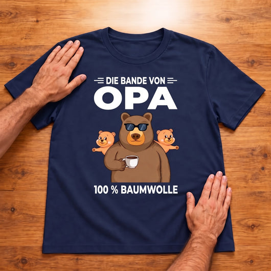 Opa Bär™ – Personalisiertes T-Shirt mit Enkelkindern