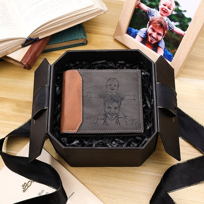 Herzenspapa™ – Personalisierte Leder-Geldbörse für Papa
