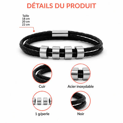 Meine Liebsten™ – Personalisiertes Lederarmband