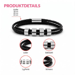 Meine Liebsten™ – Personalisiertes Lederarmband