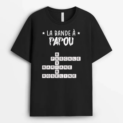 Kreuzwort™ – Personalisiertes T-Shirt „Die Sippe von Opapa“