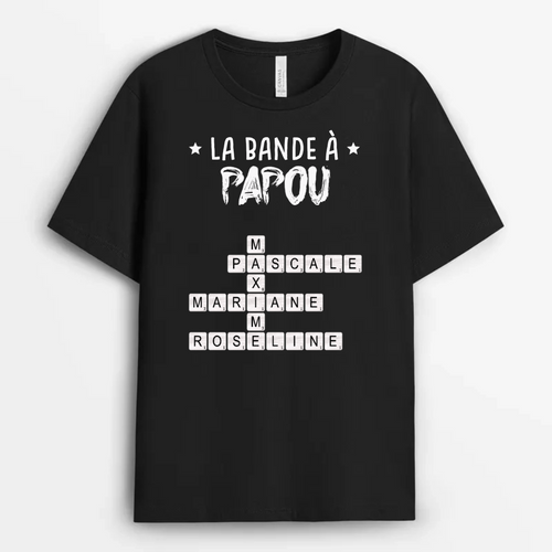 Kreuzwort™ – Personalisiertes T-Shirt „Die Sippe von Opapa“
