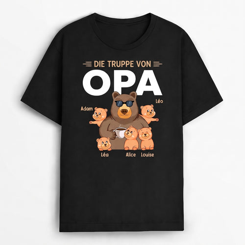 Opa Bär™ – Personalisiertes T-Shirt mit Enkelkindern