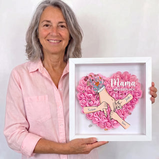 Mit Mama™ – Personalisierter Familienrahmen mit Blumen