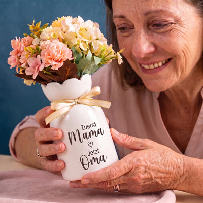 Personalisierte Familienvase Zuerst Mama™ aus Keramik
