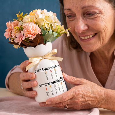 Personalisierte Familienvase Zuerst Mama™ aus Keramik
