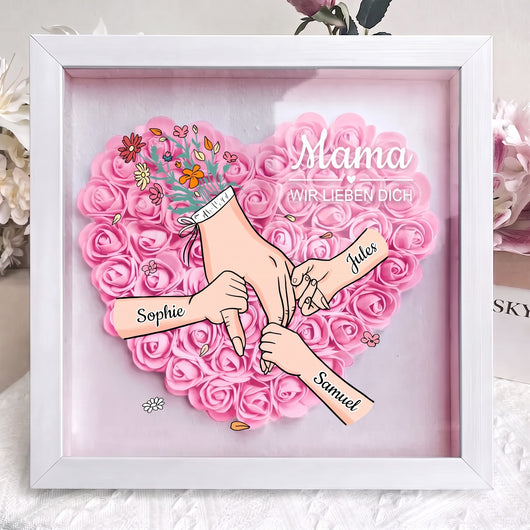 Mit Mama™ – Personalisierter Familienrahmen mit Blumen