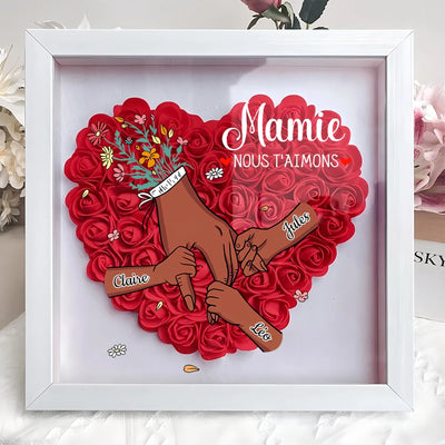 Mit Mama™ – Personalisierter Familienrahmen mit Blumen
