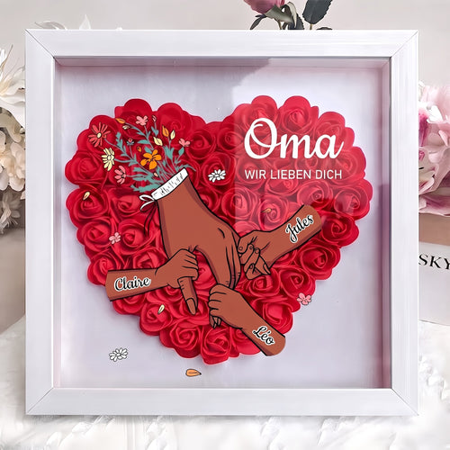 Mit Mama™ – Personalisierter Familienrahmen mit Blumen