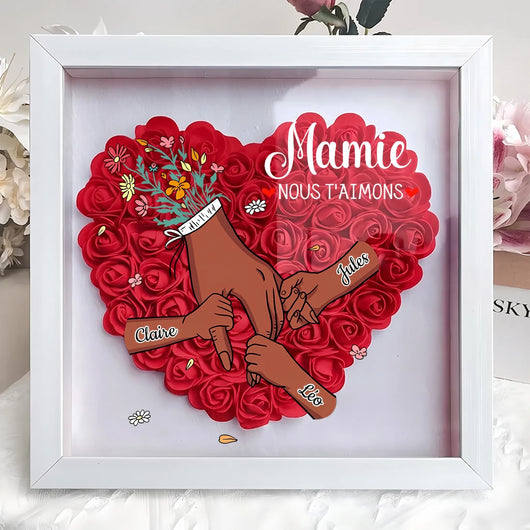 Mit Mama™ – Personalisierter Familienrahmen mit Blumen