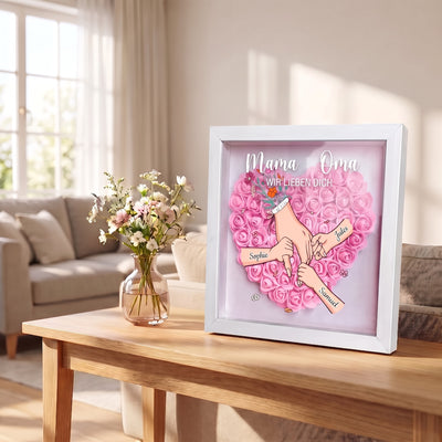 Mit Mama™ – Personalisierter Familienrahmen mit Blumen