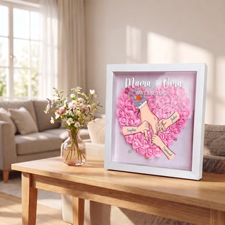 Mit Mama™ – Personalisierter Familienrahmen mit Blumen