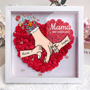 Mit Mama™ – Personalisierter Familienrahmen mit Blumen