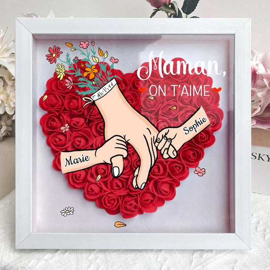 Mit Mama™ – Personalisierter Familienrahmen mit Blumen