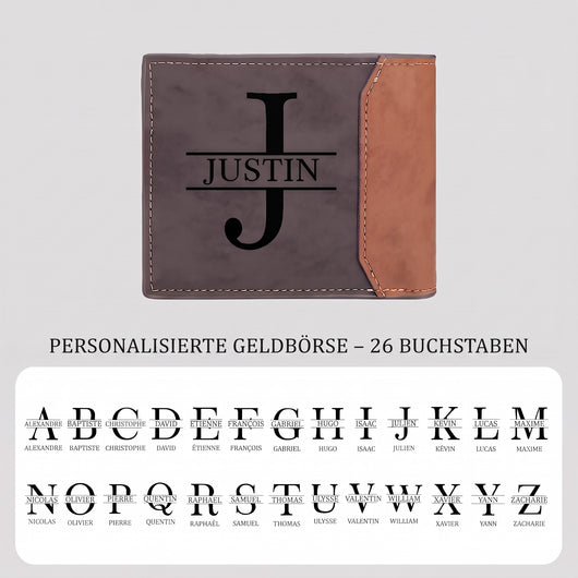 Herzenspapa™ – Personalisierte Leder-Geldbörse für Papa
