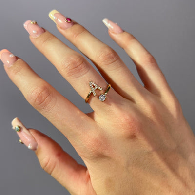 Versprechen™ – Verstellbarer Initialen-Ring