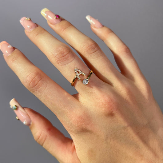 Versprechen™ – Verstellbarer Initialen-Ring