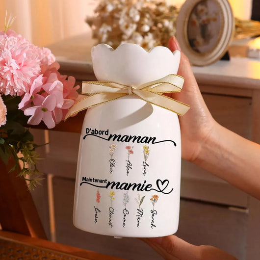 Personalisierte Familienvase Zuerst Mama™ aus Keramik