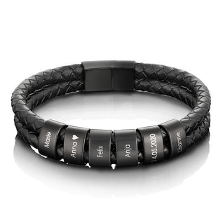 Vermächtnis™ – Personalisiertes Lederarmband für Opa