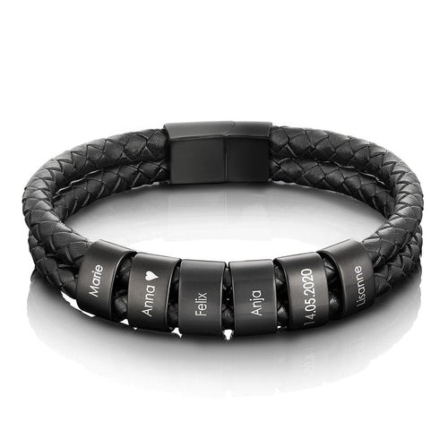 Vermächtnis™ – Personalisiertes Lederarmband für Opa
