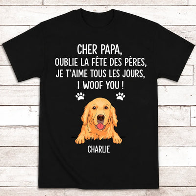 Personalisiertes T-Shirt Woof You™ mit Hund und Namen