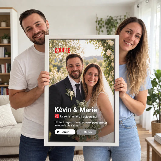 Personalisierte Paar-Leinwand im Stil eines Serien-Covers