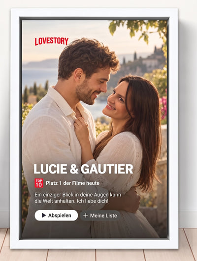 Personalisierte Paar-Leinwand im Stil eines Serien-Covers