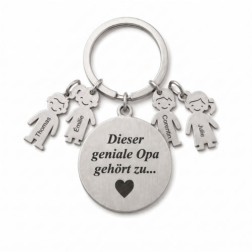 Genialer Opa™ – Personalisierter Schlüsselanhänger für Opa