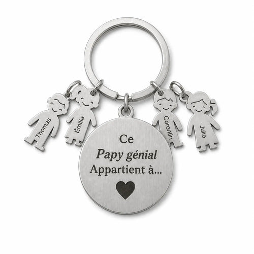 Genialer Opa™ – Personalisierter Schlüsselanhänger für Opa
