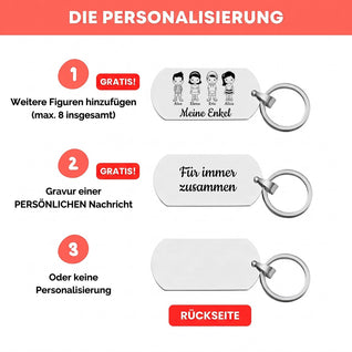 Meine Enkel™ – Personalisierter Familien-Schlüsselanhänger
