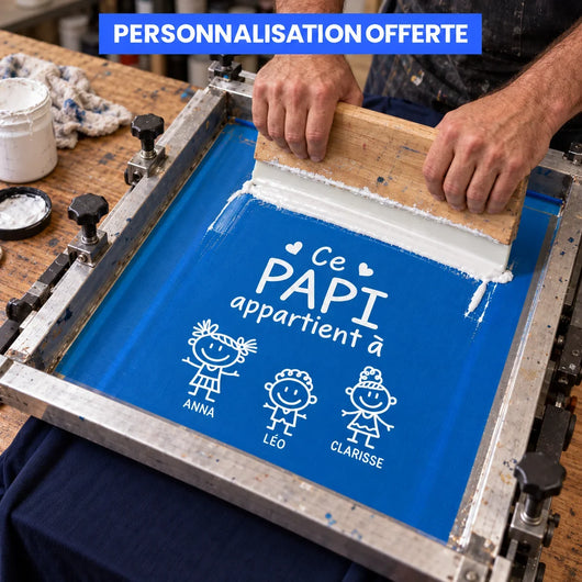 Unser Opa™ – Personalisiertes T-Shirt mit Namen der Enkelkinder