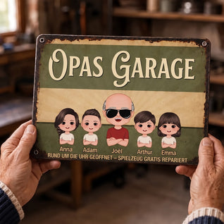 Opas Garage™ – Personalisiertes Deko-Schild