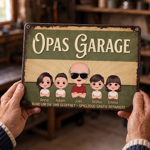Opas Garage™ – Personalisiertes Deko-Schild