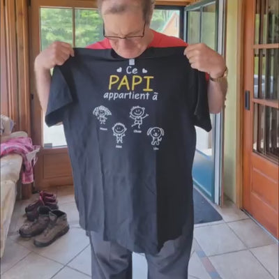 Unser Opa™ – Personalisiertes T-Shirt mit Namen der Enkelkinder