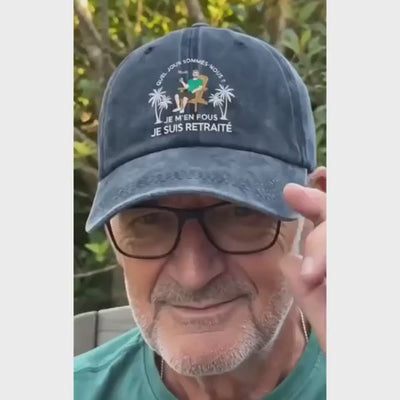 Personalisierte Kappe Rentnerpapa™ mit Papa-Figur und Vornamen