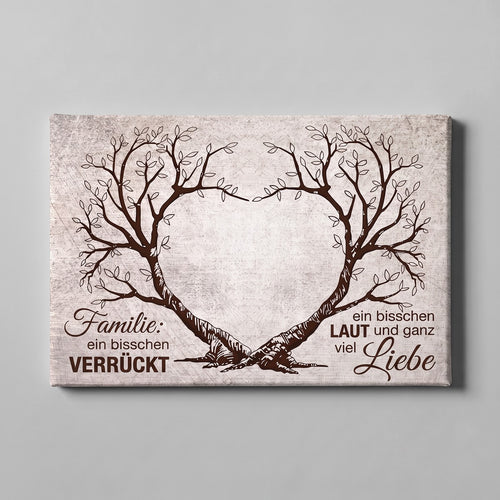 Familienbaum™ – Kreuzworträtsel-Leinwand mit personalisierten Vornamen