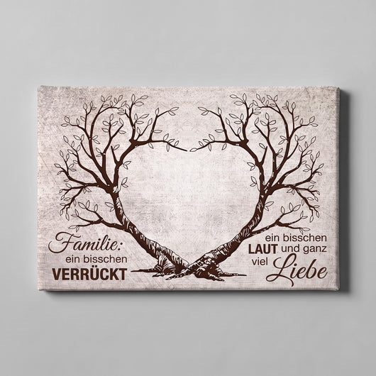 Familienbaum™ – Kreuzworträtsel-Leinwand mit personalisierten Vornamen