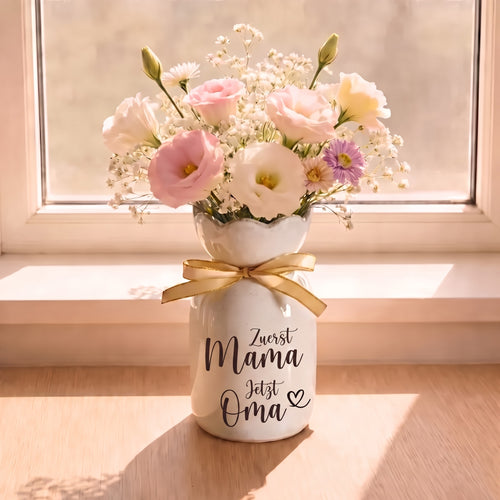 Zuerst Mama™ – Personalisierte Familienvase aus Keramik