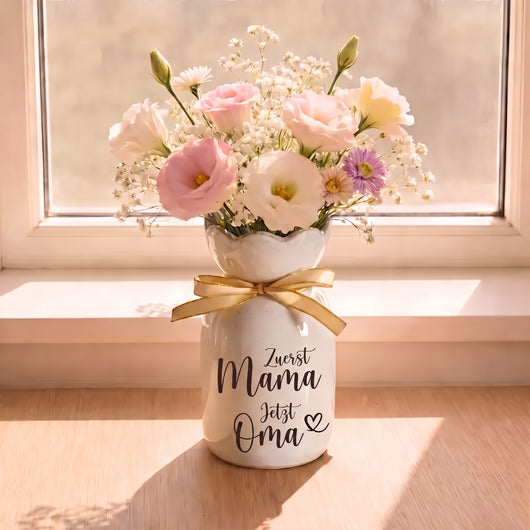 Personalisierte Familienvase Zuerst Mama™ aus Keramik