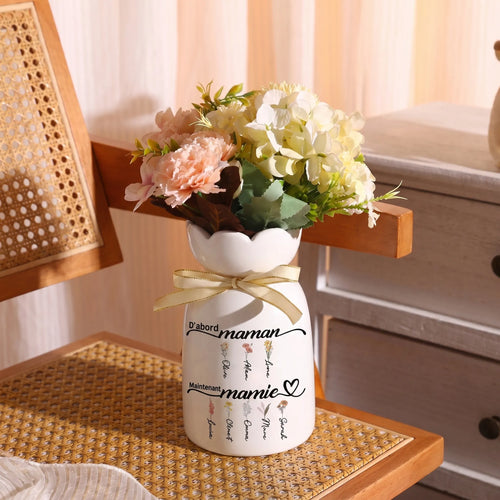 Zuerst Mama™ – Personalisierte Familienvase aus Keramik